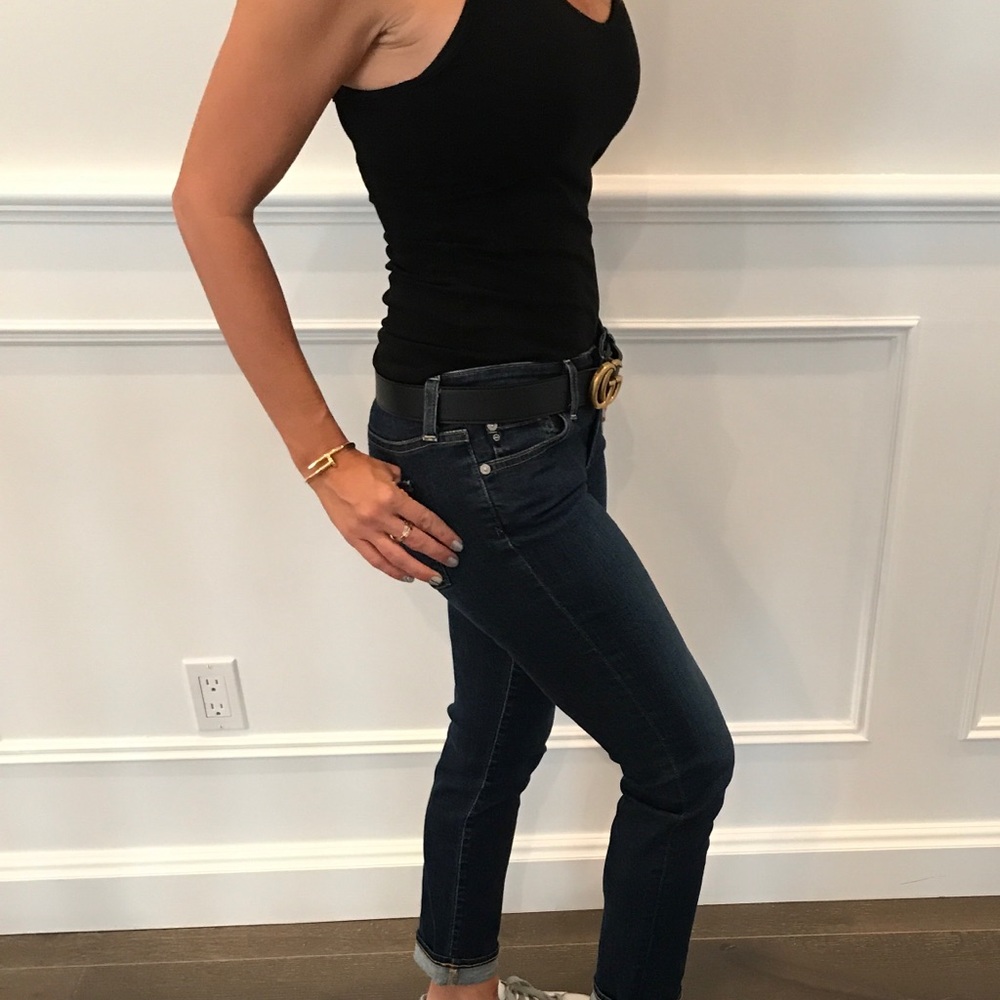 AG skinny ankle dark blue